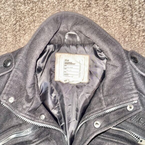 Rocawear Men Vintage Utility Pocket Fleece Bomber Sport Coat Jacket Black Large - Picture 12 of 12